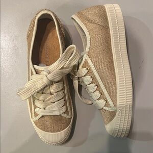 Kelsi Dagger Tan and Cream Casual Sneakers